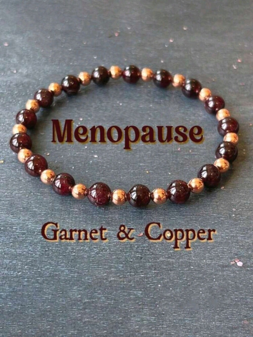 Menopause Angel Stone And Copper Beaded Bracelet, Helps Maintain Emotional